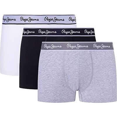 Pepe Jeans Lot de 3 boxers pour homme, Gris (Grey Marl), XXL Pepe Jeans Lot de 3 boxers pour homme, Gris (Grey Marl), XXL