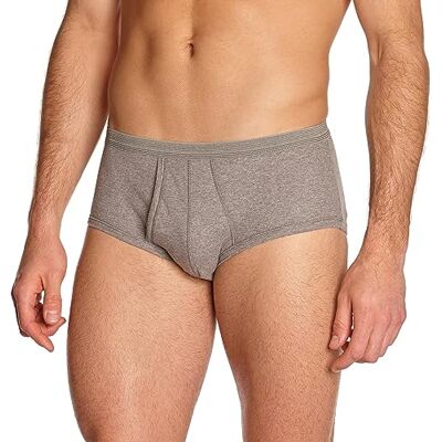 Eminence Slip Homme Taille Haute Ouvert 100% Coton Peigné Avants Doublé Label OEKO-TEX® Maintien Supérieur, Grand Confort, Hypoallergénique Gris Foncé Chiné, 7/3XL Eminence Slip Homme Taille Haute Ouvert 100% Coton Peigné Avants Doublé Label OEKO-TEX® Maintien Supérieur, Grand Confort, Hypoallergénique Gris Foncé Chiné, 7/3XL