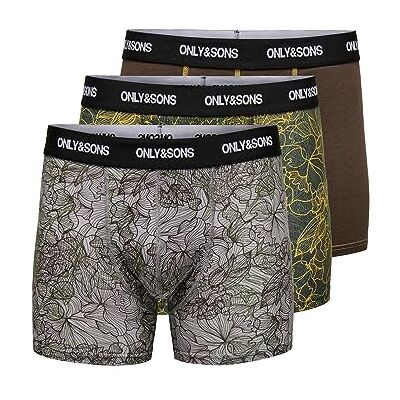 Only & Sons Onsfitz Aop Trunk Lot de 3 Boxer Homme Only & Sons Onsfitz Aop Trunk Lot de 3 Boxer Homme