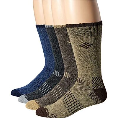 Columbia Chaussettes décontractées pour homme, Marron/Bleu/Gris/Kaki, 6-12 Columbia Chaussettes décontractées pour homme, Marron/Bleu/Gris/Kaki, 6-12