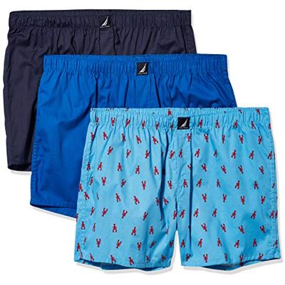 Nautica Cotton Woven 3 Pack Boxer Caleçon boxeur Homme Nautica Cotton Woven 3 Pack Boxer Caleçon boxeur Homme