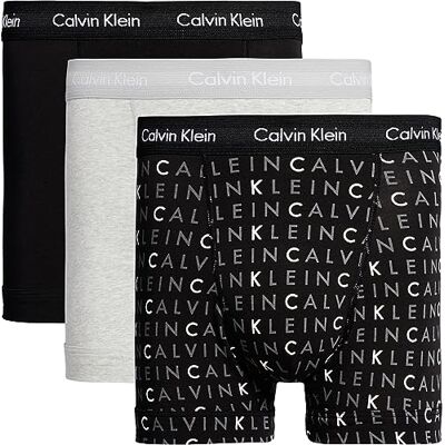 Calvin Homme Trunk 3pk 0000u2662g, Multicolore (Black/Grey Heather/Subdued Logo), S Calvin Homme Trunk 3pk 0000u2662g, Multicolore (Black/Grey Heather/Subdued Logo), S