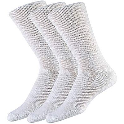 Thorlos Thorlo Walking Thick Padded Crew Socks Chaussettes unisexes pour adulte, blanc, Large Thorlos Thorlo Walking Thick Padded Crew Socks Chaussettes unisexes pour adulte, blanc, Large