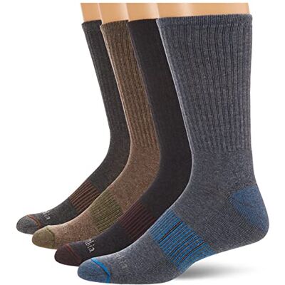 Columbia Lot de 4 chaussures Heathered Crew pour homme, Multicolore, taille unique Columbia Lot de 4 chaussures Heathered Crew pour homme, Multicolore, taille unique