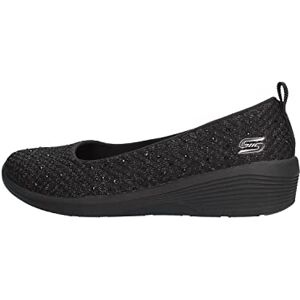 Skechers Arya Sweet Glitz Baskets à enfiler pour femme, Bordure noire métallique en tricot noir, 38.5 EU Skechers Arya Sweet Glitz Baskets à enfiler pour femme, Bordure noire métallique en tricot noir, 38.5 EU