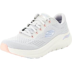 Skechers Baskets Arch Fit 2.0 Big League, pour femme, Garniture corail de pervenche en maille gris clair, 38.5 EU Skechers Baskets Arch Fit 2.0 Big League, pour femme, Garniture corail de pervenche en maille gris clair, 38.5 EU
