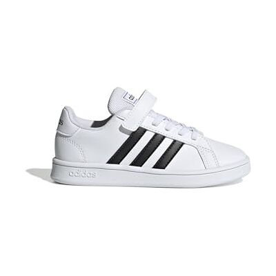 adidas Mixte Enfant Chaussures de Tennis, Blanc (FTW Bla/Negbás/FTW Bla 000), 29 EU adidas Mixte Enfant Chaussures de Tennis, Blanc (FTW Bla/Negbás/FTW Bla 000), 29 EU