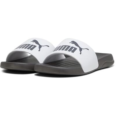 PUMA Sandales Popcat 20Slide unisexe, Charbon blanc foncé, 43 EU PUMA Sandales Popcat 20Slide unisexe, Charbon blanc foncé, 43 EU