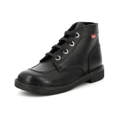 Kickers Mixte Enfant Col Bottine, Noir Piqure Noire, 27 EU Kickers Mixte Enfant Col Bottine, Noir Piqure Noire, 27 EU