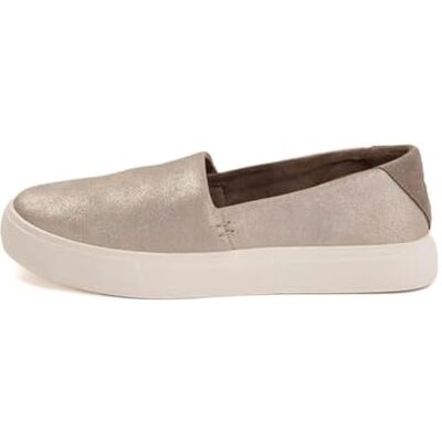TOMS Baskets Kameron à enfiler pour femme, Suède métallisé champagne, 36.5 EU TOMS Baskets Kameron à enfiler pour femme, Suède métallisé champagne, 36.5 EU