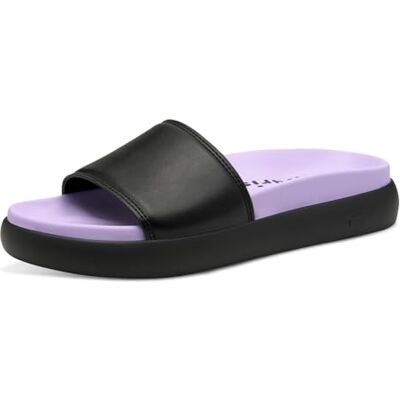Tamaris Mules plates végétaliennes pour femme, Noir, 39 EU Tamaris Mules plates végétaliennes pour femme, Noir, 39 EU