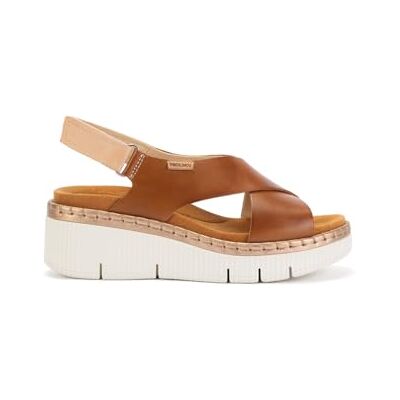 Pikolinos Sandales compensées en cuir Gomera pour femme, Brandy, 37 EU Pikolinos Sandales compensées en cuir Gomera pour femme, Brandy, 37 EU