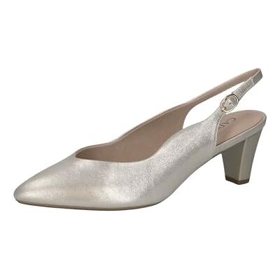 CAPRICE Damen Pumps aus Leder, Metallic (CHAMPAGNE), 38 CAPRICE Damen Pumps aus Leder, Metallic (CHAMPAGNE), 38