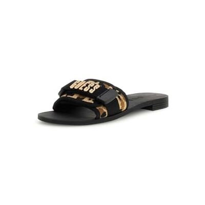 GUESS Sandales Elyze5 Slide pour femme, Black Natural, 36 EU GUESS Sandales Elyze5 Slide pour femme, Black Natural, 36 EU