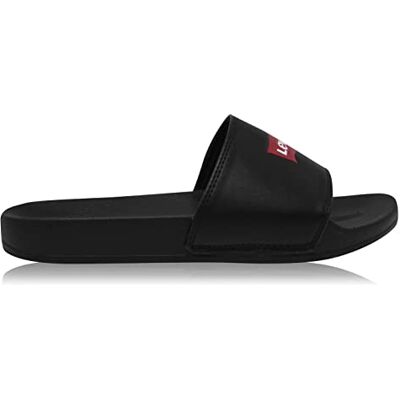 Levi's June Batwing S, Sandale Plate Femme, Regular Black, 39 EU Levi's June Batwing S, Sandale Plate Femme, Regular Black, 39 EU