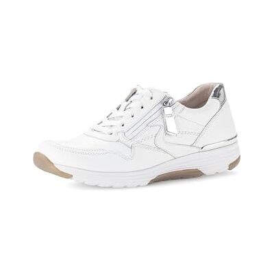 Gabor Baskets basses pour femme, semelle intérieure amovible, Blanc Argento 50, 44 EU Gabor Baskets basses pour femme, semelle intérieure amovible, Blanc Argento 50, 44 EU