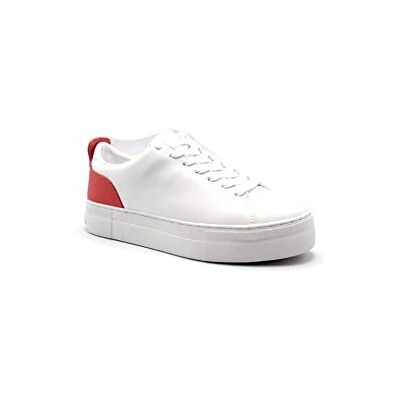GUESS Giaa5 Chaussures à lacets pour femme, White Orange, 41 EU GUESS Giaa5 Chaussures à lacets pour femme, White Orange, 41 EU