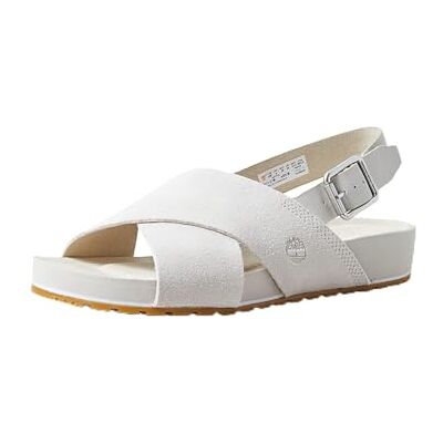 Timberland Sandales basiques Malibu Waves pour femme, Daim blanc, 41 EU Timberland Sandales basiques Malibu Waves pour femme, Daim blanc, 41 EU