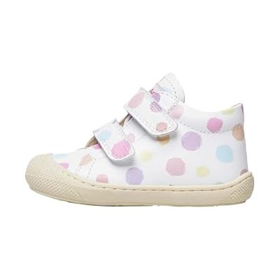Naturino Cocoon VL-Scarpine Premiers pas en cuir avec imprimé coccinelles, Blanc, 18 EU Naturino Cocoon VL-Scarpine Premiers pas en cuir avec imprimé coccinelles, Blanc, 18 EU