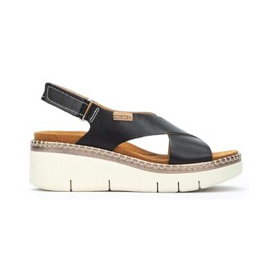 Pikolinos Sandales compensées en cuir gomera pour dame, Noir , 36 EU Pikolinos Sandales compensées en cuir gomera pour dame, Noir , 36 EU