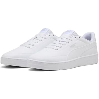 PUMA Court Classic CleanSneaker unisexe, Blanc froid gris clair, 46 EU PUMA Court Classic CleanSneaker unisexe, Blanc froid gris clair, 46 EU