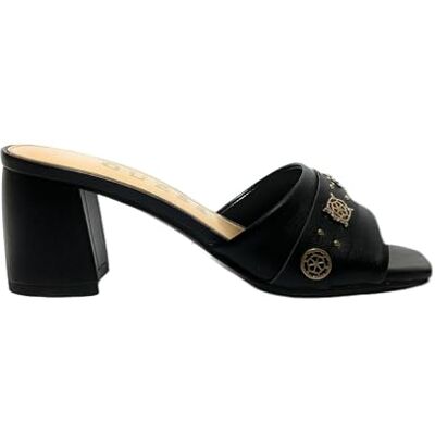 GUESS Sandale Gauri TC 60 en cuir synthétique noir DS26GU40 FLJGAUELE03, Noir , 37 EU GUESS Sandale Gauri TC 60 en cuir synthétique noir DS26GU40 FLJGAUELE03, Noir , 37 EU