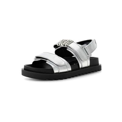 GUESS Fabelis Sandal Flat SANDALODonna, argent, 37 EU GUESS Fabelis Sandal Flat SANDALODonna, argent, 37 EU