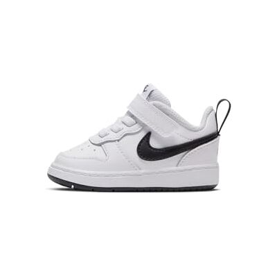 NIKE Court Borough Low 2 (GS), Chaussures de basket-ball enfants, White Black, 28 EU NIKE Court Borough Low 2 (GS), Chaussures de basket-ball enfants, White Black, 28 EU