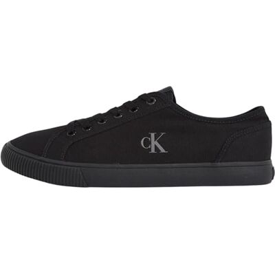 Calvin Baskets basses en toile vulcanisée pour homme, Noir Triple Noir, 39 EU Calvin Baskets basses en toile vulcanisée pour homme, Noir Triple Noir, 39 EU