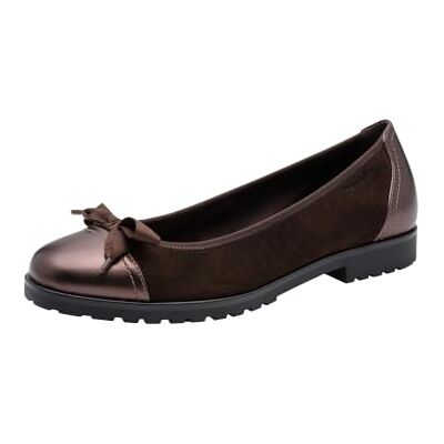 Tamaris Ballerine plate pour femme Marron (daim mocca), 36 Tamaris Ballerine plate pour femme Marron (daim mocca), 36