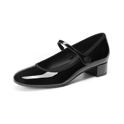 DREAM PAIRS Chaussures Mary Jane Chunky à talons bas confortables à enfiler pour femmes bout rond fermé chaussures décontractées mignonnes chaussures plates de travail, Noir, 37 EU DREAM PAIRS Chaussures Mary Jane Chunky à talons bas confortables à enfiler pour femmes bout rond fermé chaussures décontractées mignonnes chaussures plates de travail, Noir, 37 EU