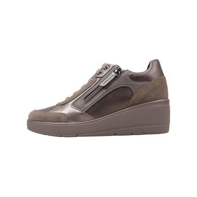 GEOX Ilde Baskets Femme Taupe Foncé GEOX Ilde Baskets Femme Taupe Foncé