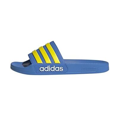 adidas Mixte Adilette Shower Slides, ray blue/yellow/ftwr white, 38 EU adidas Mixte Adilette Shower Slides, ray blue/yellow/ftwr white, 38 EU