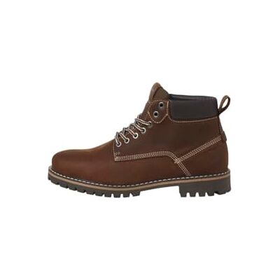 JACK & JONES Bottines à lacets Jfwqueensway en cuir pour homme, Brandy Brown, 44 EU JACK & JONES Bottines à lacets Jfwqueensway en cuir pour homme, Brandy Brown, 44 EU