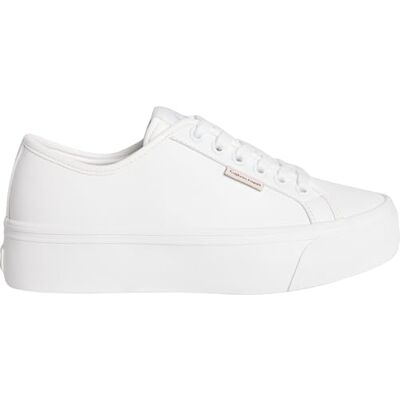 Calvin Jeans Femmes Vulc Flatform LTH YW0YW01886 Low Top, Blanc (Bright White), 40 EU, Blanc brillant, 40 EU Calvin Jeans Femmes Vulc Flatform LTH YW0YW01886 Low Top, Blanc (Bright White), 40 EU, Blanc brillant, 40 EU