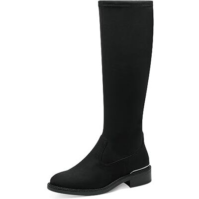 Tamaris Bottes à tige longue pour femme Vegan Talon bloc, Noir, 39 EU Tamaris Bottes à tige longue pour femme Vegan Talon bloc, Noir, 39 EU