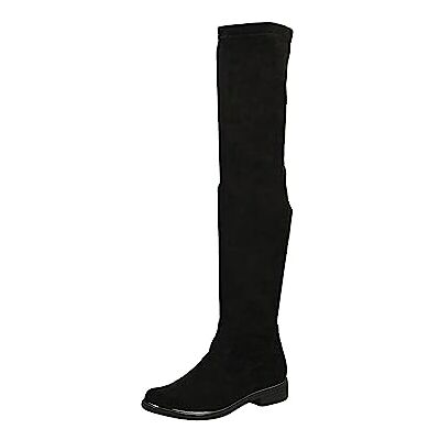CAPRICE Damen Overknee Stiefel Kleiner Absatz Vegan, Schwarz (Black Stretch), 37.5 EU CAPRICE Damen Overknee Stiefel Kleiner Absatz Vegan, Schwarz (Black Stretch), 37.5 EU