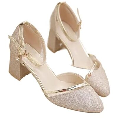 YXADGML Chaussures de mariage pour mariée Chaussures à talons hauts noires Chaussures de mariage argentées à talons hauts Pompe de fête dorée, doré, 39 EU YXADGML Chaussures de mariage pour mariée Chaussures à talons hauts noires Chaussures de mariage argentées à talons hauts Pompe de fête dorée, doré, 39 EU