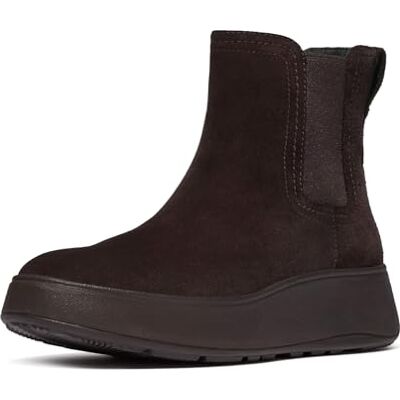 Fitflop Bottines Chelsea en daim chaud F-Mode Stitch pour femme, marron chocolat, 37.5 EU Fitflop Bottines Chelsea en daim chaud F-Mode Stitch pour femme, marron chocolat, 37.5 EU