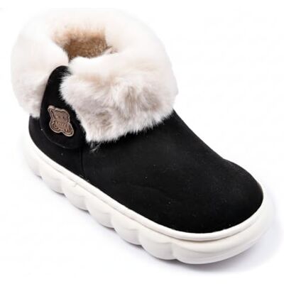 Ozabi Pantoufles Bottines Enfant Fille Chaudes et Légères – Chaussons Hiver à Enfiler Doublés Fourrure Ultra Douce, Semelle EVA Bubble Antidérapante, Mp9760 Noir, 26/27 EU Ozabi Pantoufles Bottines Enfant Fille Chaudes et Légères – Chaussons Hiver à Enfiler Doublés Fourrure Ultra Douce, Semelle EVA Bubble Antidérapante, Mp9760 Noir, 26/27 EU