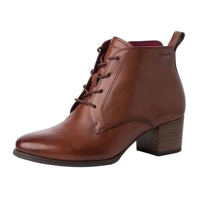 Tamaris Bottines à talons en cuir pour femme, cognac, 40 EU Tamaris Bottines à talons en cuir pour femme, cognac, 40 EU
