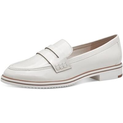 MARCO TOZZI Chaussons pour femme avec talon bloc végétalien, Cream breveté., 40 EU MARCO TOZZI Chaussons pour femme avec talon bloc végétalien, Cream breveté., 40 EU