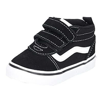 Vans Ward Mid V Mixte enfant Basket, Toile en Daim Noir et Blanc, 36 EU Vans Ward Mid V Mixte enfant Basket, Toile en Daim Noir et Blanc, 36 EU