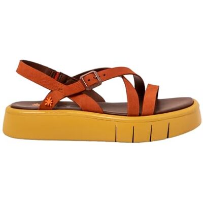 ART Sandales plates Malaga 1853 pour femme, Orange foncé, 39 EU ART Sandales plates Malaga 1853 pour femme, Orange foncé, 39 EU