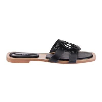 Pepe Jeans Sandales Frida Signature pour femme, Noir, 6 UK Pepe Jeans Sandales Frida Signature pour femme, Noir, 6 UK