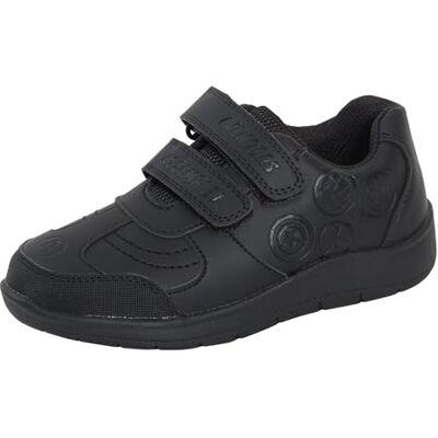 Marvel Avengers Chaussures d'école pour garçons pour enfants, baskets noires, chaussures formelles, sangles faciles à attacher, Noir et argent, 34 EU Marvel Avengers Chaussures d'école pour garçons pour enfants, baskets noires, chaussures formelles, sangles faciles à attacher, Noir et argent, 34 EU