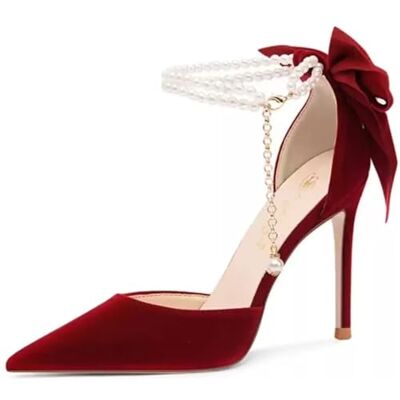 PSNKLMM Talons hauts for femmes, talons aiguilles, chaussures de style tendance, mariage, mariée(Red-9cm,40) PSNKLMM Talons hauts for femmes, talons aiguilles, chaussures de style tendance, mariage, mariée(Red-9cm,40)
