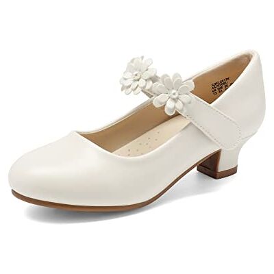 DREAM PAIRS KIDS Escarpins Petite Fille Confortable avec un Talon Bloc Robuste Chaussures Filles Pour Fêtes,Size 31,Ivoire,SDFL2317K DREAM PAIRS KIDS Escarpins Petite Fille Confortable avec un Talon Bloc Robuste Chaussures Filles Pour Fêtes,Size 31,Ivoire,SDFL2317K