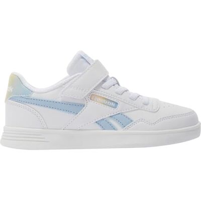Reebok Baskets Court Advance Elastic & Top Strap pour fille, Ftwrwhite Y2kblue Bleachedyellow, 33 EU Reebok Baskets Court Advance Elastic & Top Strap pour fille, Ftwrwhite Y2kblue Bleachedyellow, 33 EU