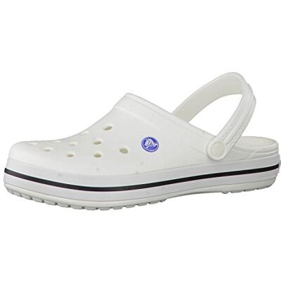 Crocs Sabots Crocband unisexes, blanc, 8M M US Crocs Sabots Crocband unisexes, blanc, 8M M US